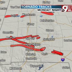 Tornado dayton paths ohio storms tornadoes
